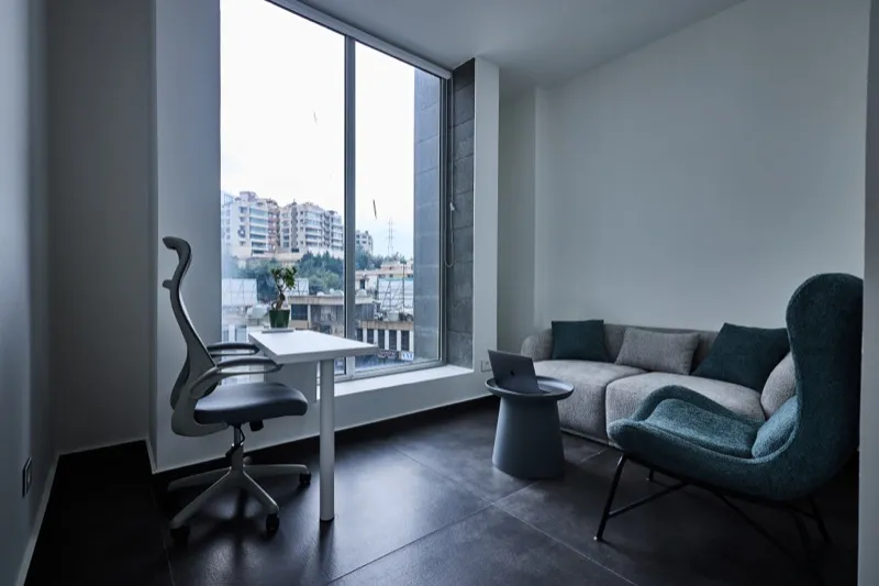 Synergy Clinic psychology room with comfortable seating